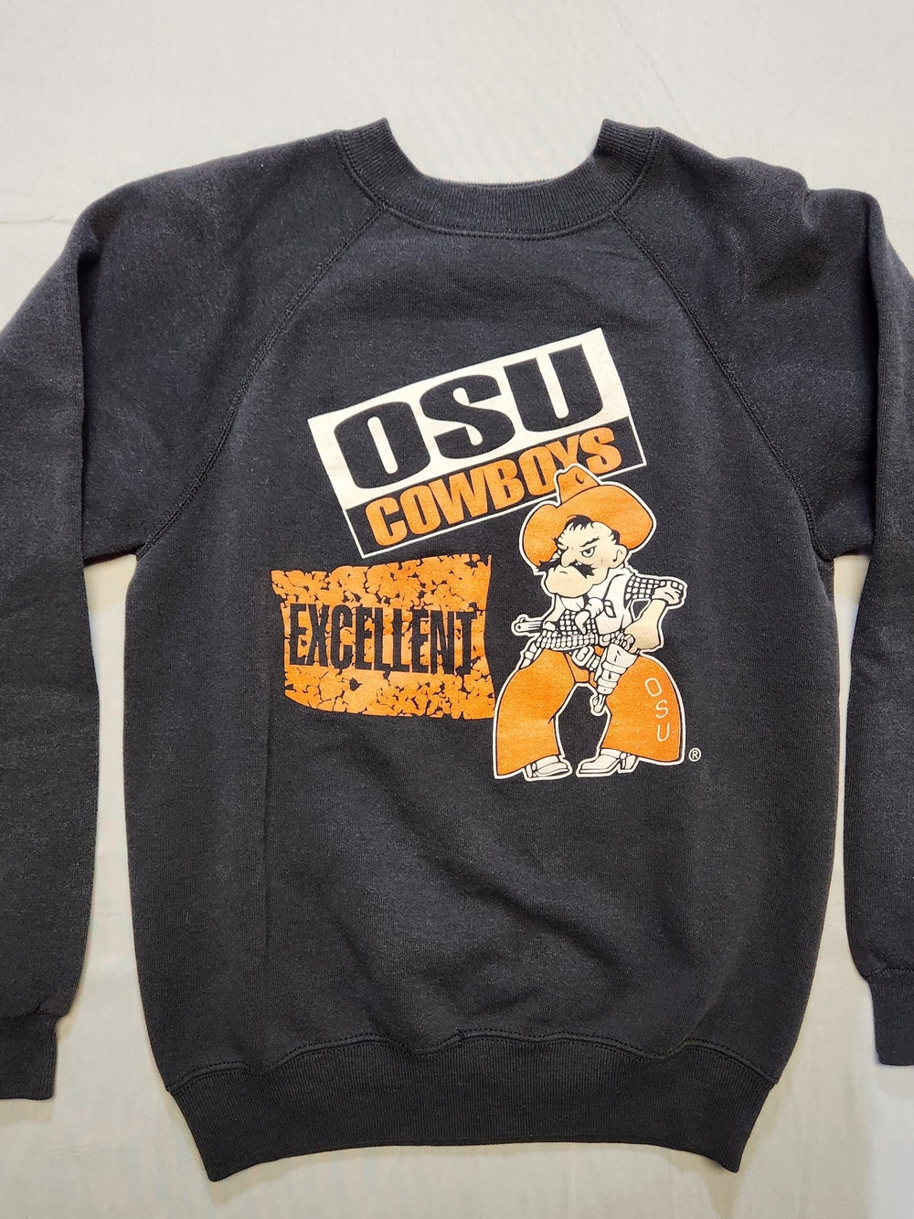 Vtg 80s 90s Oklahoma State Cowboys Sweatshirt Hanes Pistol Youth L 14-16 OSU